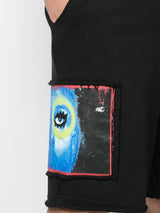 OVERLAP KNIT SHORT BLACK