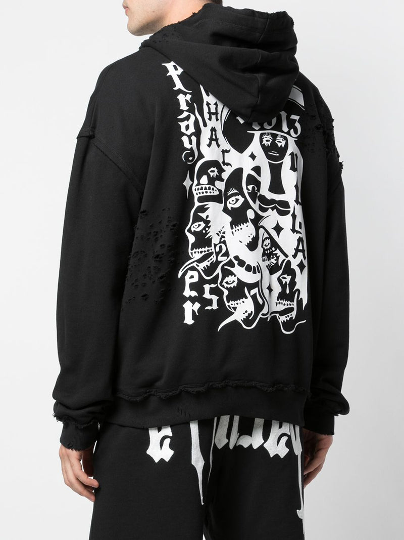 POISON DROP SHOULDER HOODIE BLACK