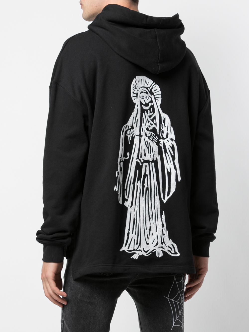 ★G-CUT★ Detachable Hood Drop Shoulder Jumper_Black 7255120 Drop Dead Hoodie Oversized Small - Layered Distressed Black