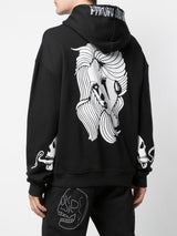 SNAKE DROP SHOULDER HOODIE BLACK