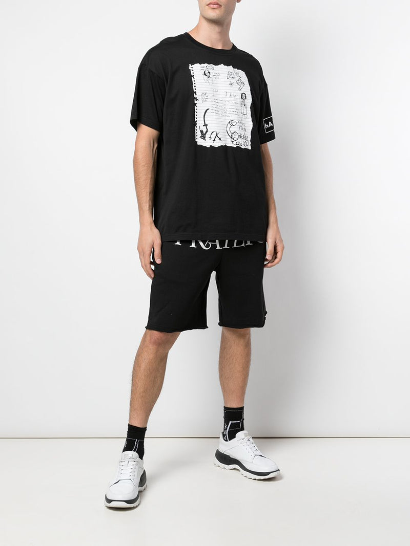 HACULLA NOTEBOOK DROP SHOULDER TEE BLACK