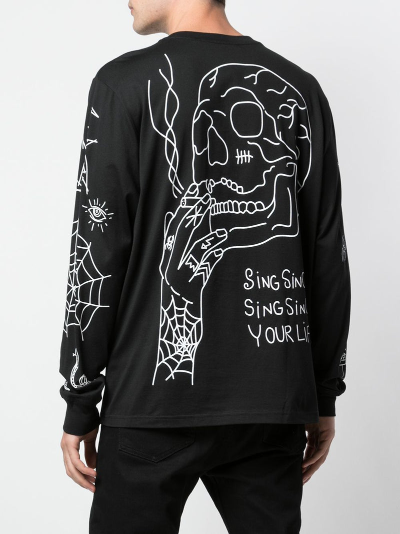 RIBBED LONG SLEEVE TEE BLACK