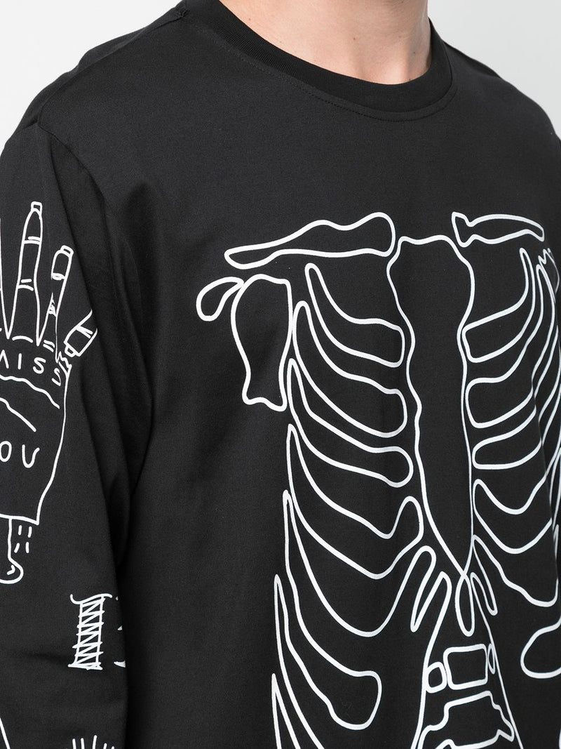RIBBED LONG SLEEVE TEE BLACK