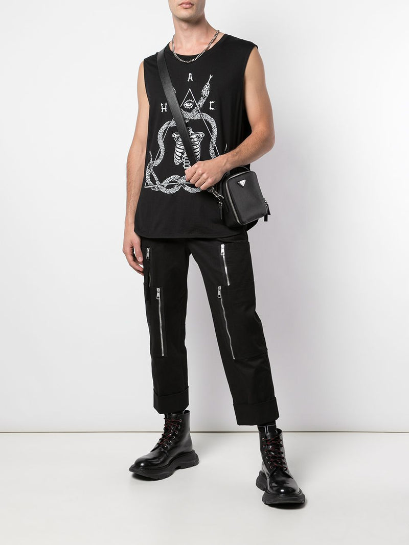 CREST TANK TOP BLACK
