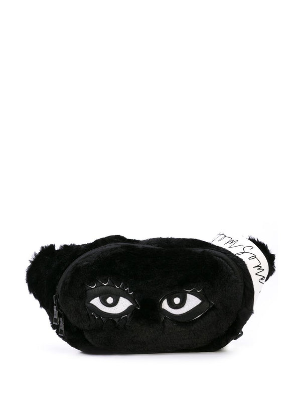 SIGNATURE EYES FANNY PACK BLACK FUR