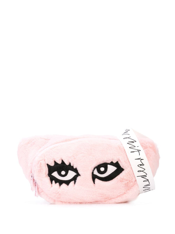 SIGNATURE EYES FANNY PACK PINK FUR