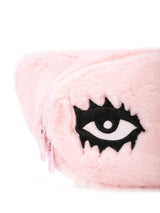 SIGNATURE EYES FANNY PACK PINK FUR