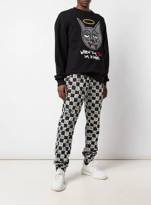 BLURRY WOVEN JOGGER WHITE