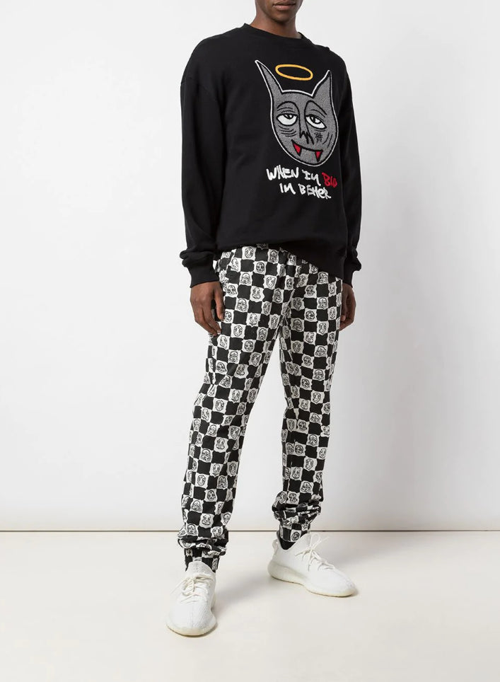 BLURRY WOVEN JOGGER WHITE