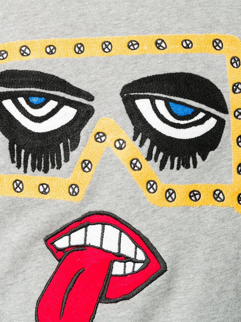 MASK OFF DROP SHOULDER CREW HEATHER GREY