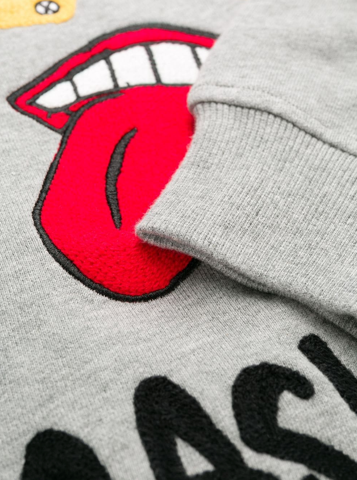 MASK OFF DROP SHOULDER CREW HEATHER GREY