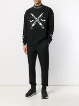 EYEZ AND SWORDZ MOCK NECK KNIT