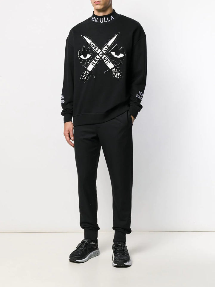 EYEZ AND SWORDZ MOCK NECK KNIT