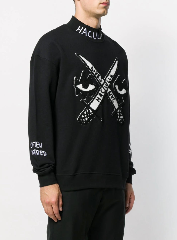 EYEZ AND SWORDZ MOCK NECK KNIT