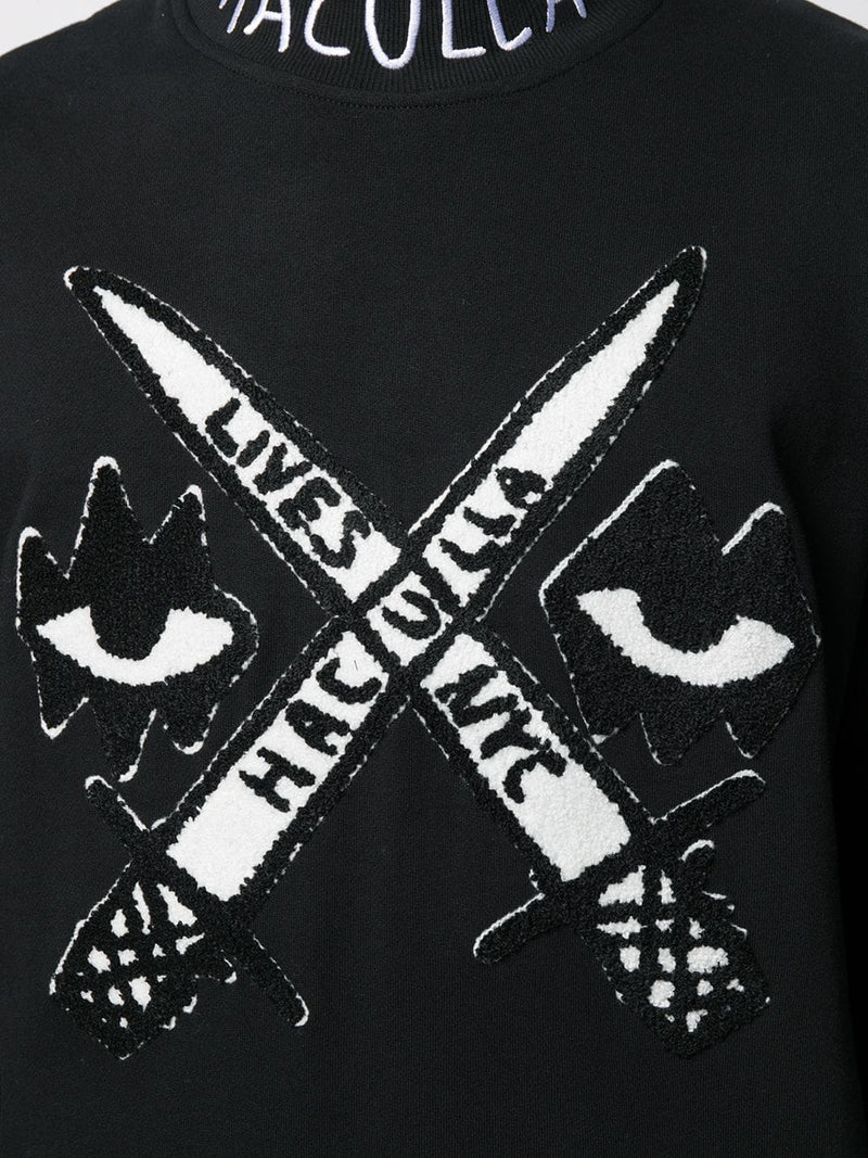 EYEZ AND SWORDZ MOCK NECK KNIT