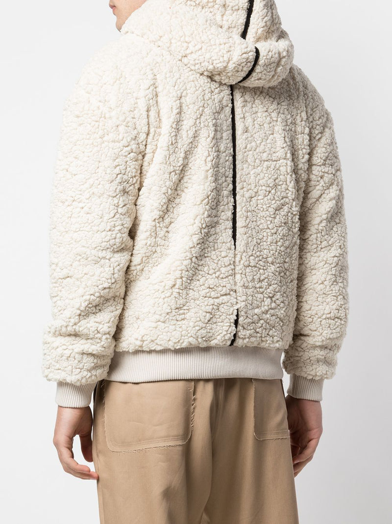 MASKED DROP SHOULDER HOODIE CREAM