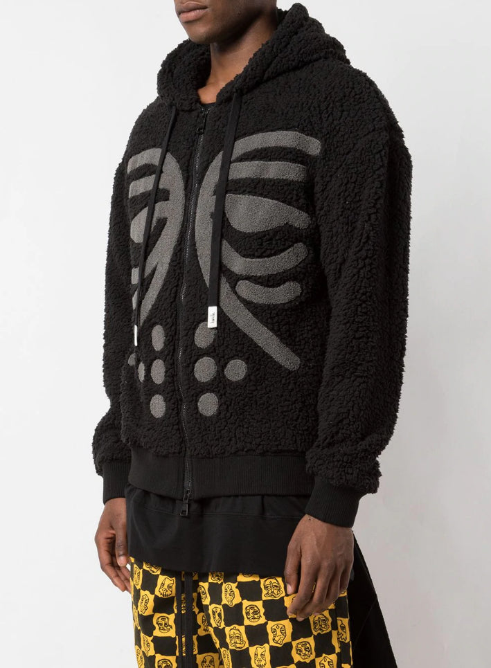 MASKED DROP SHOULDER HOODIE BLACK