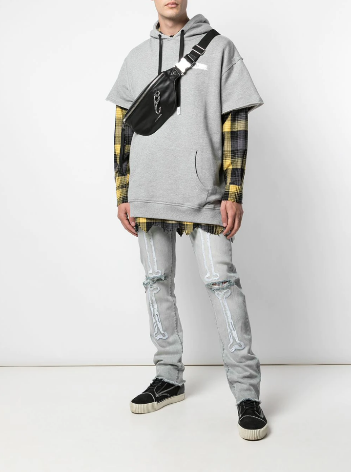 HAC-HEAD  S/S HOODIE HEATHER GREY