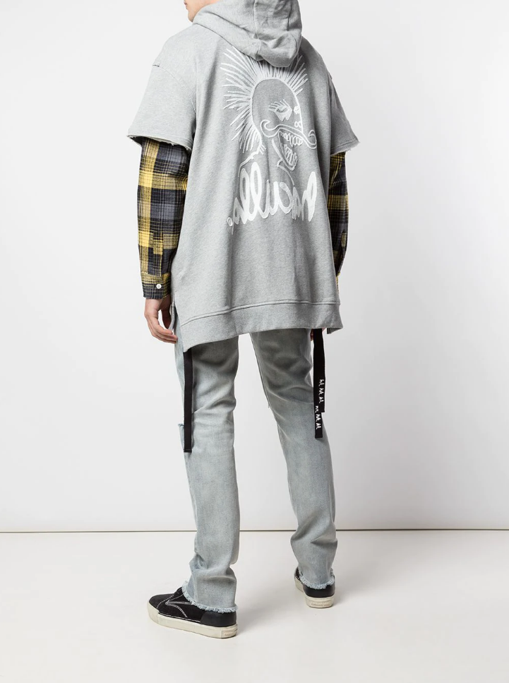 HAC-HEAD  S/S HOODIE HEATHER GREY