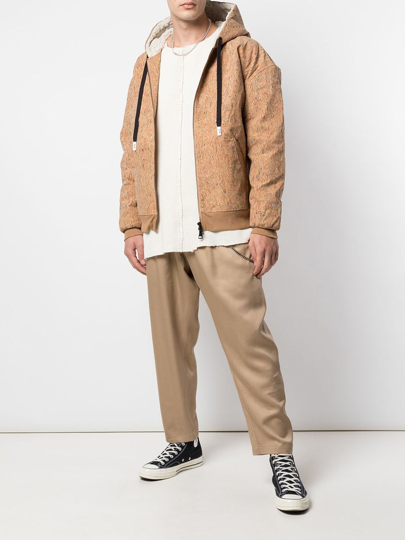 JETTED CORK DROP SHOULDER HOODIE CORK WITH PAINT