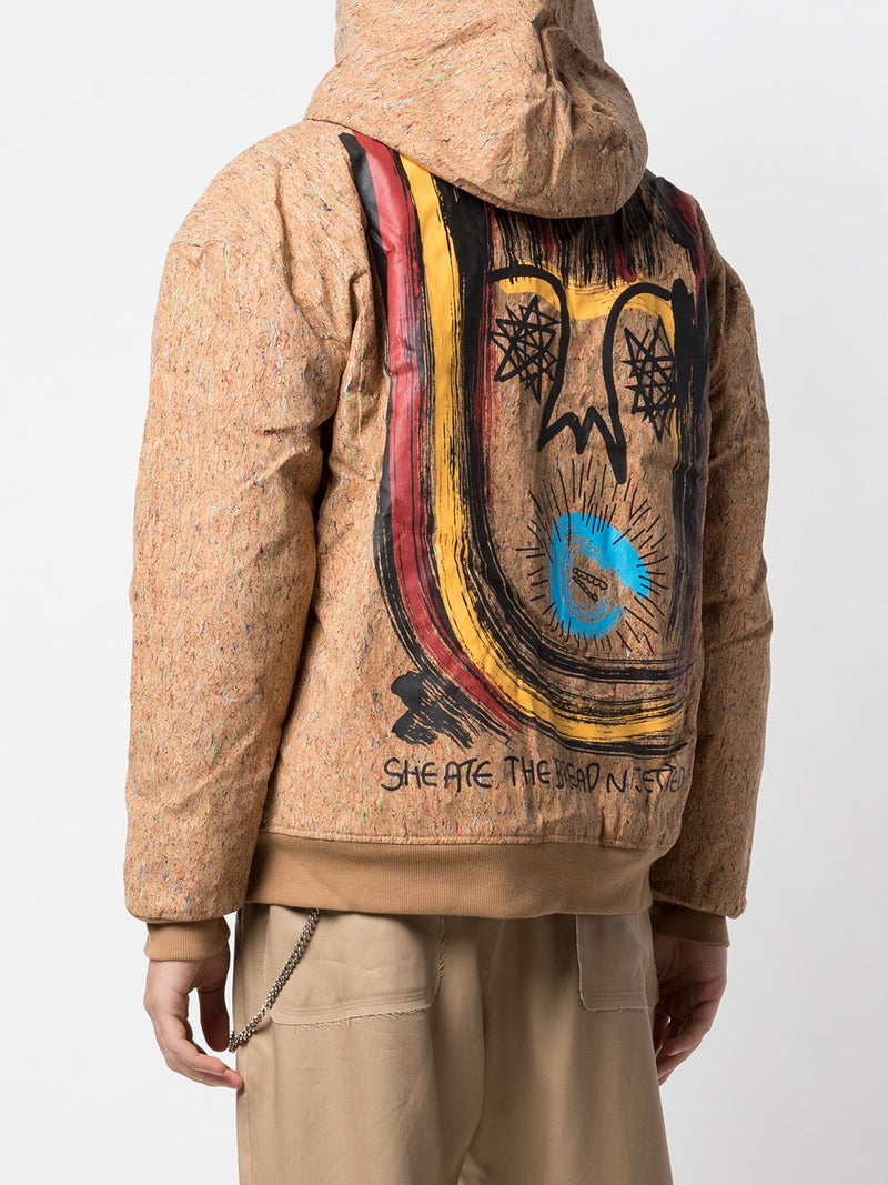 JETTED CORK DROP SHOULDER HOODIE CORK WITH PAINT