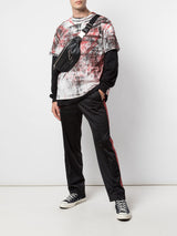 HAND PAINTED TEE BLACK/RED