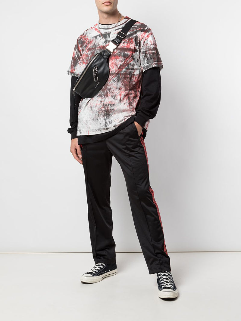 HAND PAINTED TEE BLACK/RED