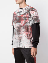 HAND PAINTED TEE BLACK/RED