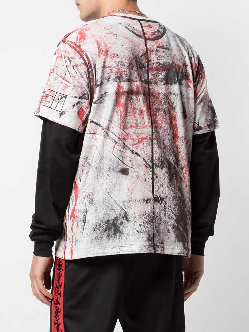 HAND PAINTED TEE BLACK/RED