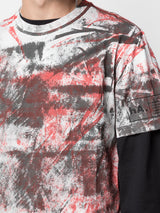 HAND PAINTED TEE BLACK/RED