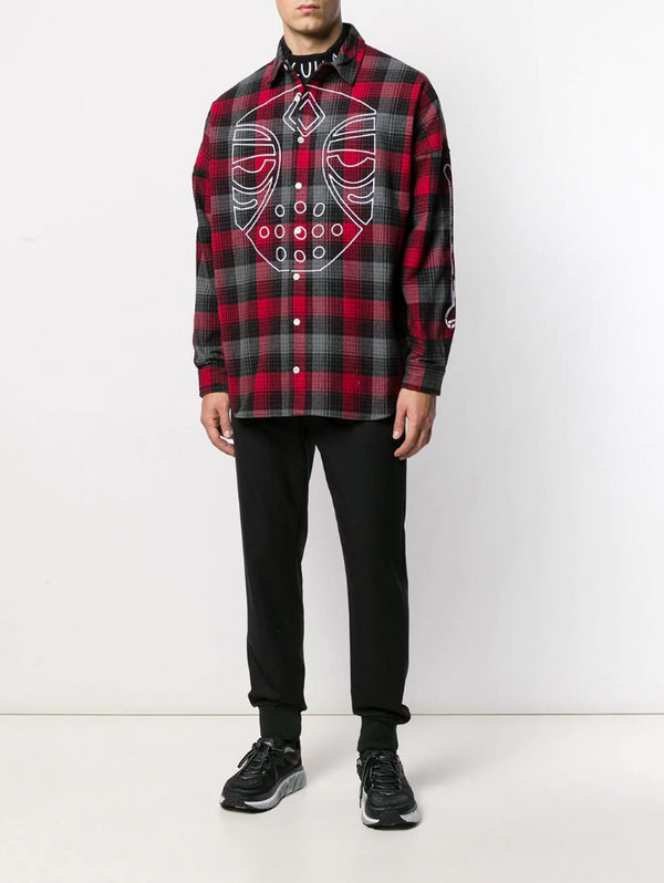 MASKED PLAID SHIRT RED