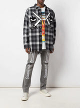 FIGHTER EYEZ PLAID SHIRT OFF WHITE