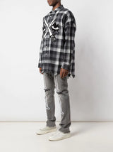 FIGHTER EYEZ PLAID SHIRT OFF WHITE