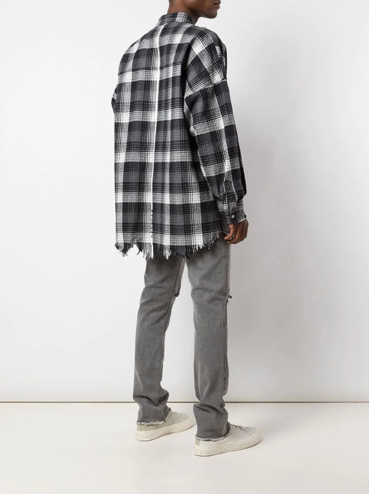 FIGHTER EYEZ PLAID SHIRT OFF WHITE