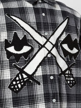 FIGHTER EYEZ PLAID SHIRT OFF WHITE
