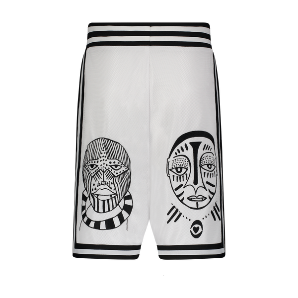 FACE OFF BASKETBALL SHORTS OFF WHITE