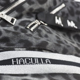 ZIPPER ANIMAL SHORT GREY LEOPARD