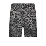 ZIPPER ANIMAL SHORT GREY LEOPARD