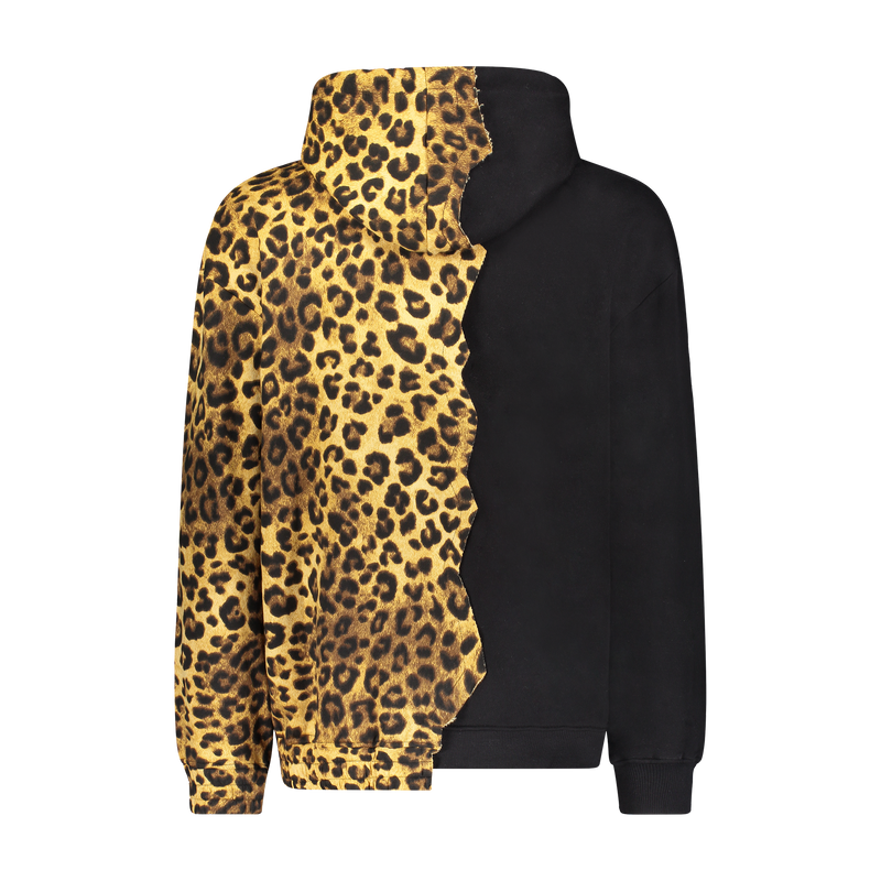 HALF ANIMAL HOODIE BLACK/LEOPARD