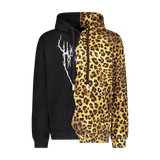 HALF ANIMAL HOODIE BLACK/LEOPARD