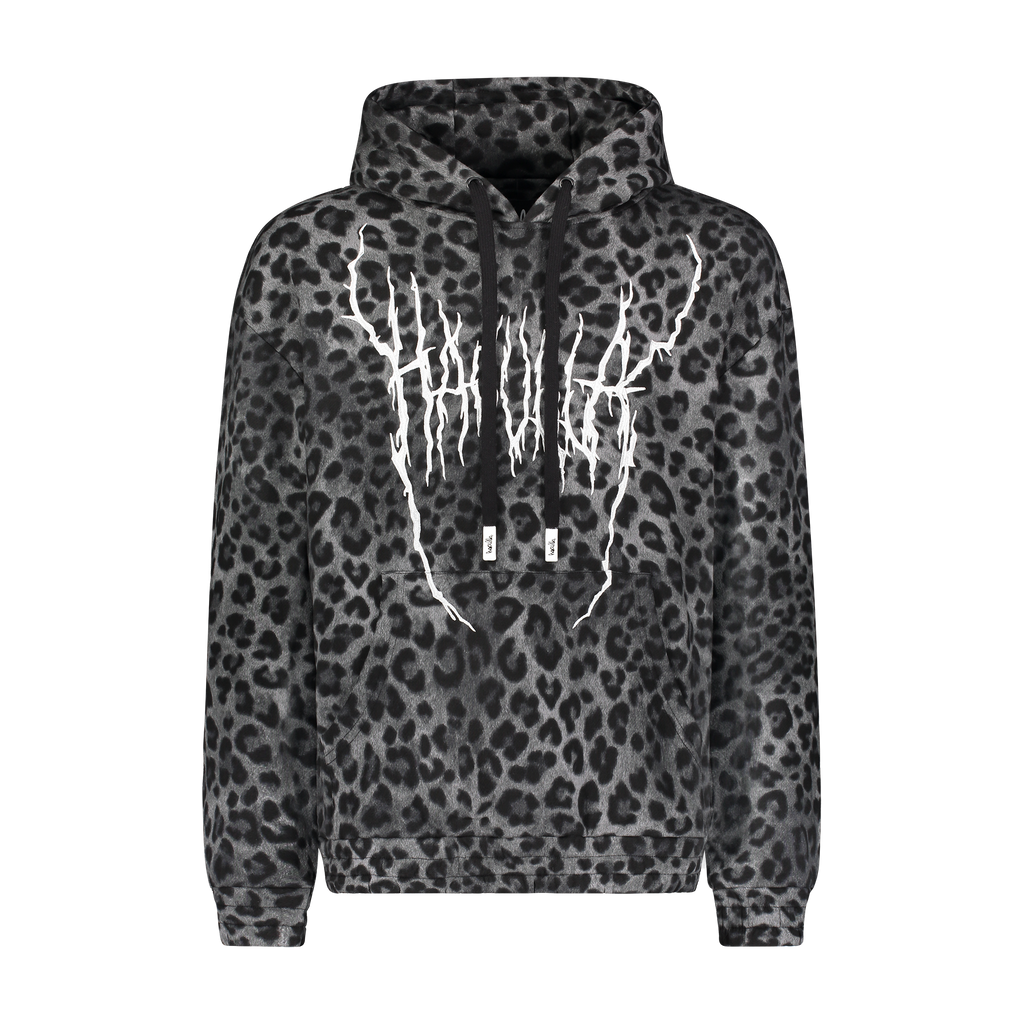 Grey leopard discount hoodie