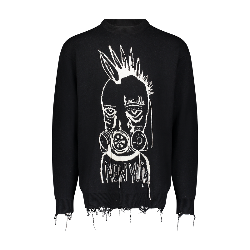 GAS MASK SWEATER BLACK