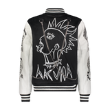 HAC SOULS VARSITY JACKET BLACK/OFF WHITE