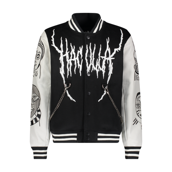 HAC SOULS VARSITY JACKET BLACK/OFF WHITE