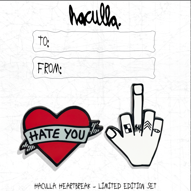 "HACULLA HEARTBREAK" PIN SET