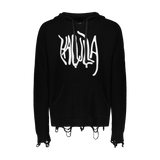 DISTRESSED HACULLA KNITTED SWEATER HOODIE