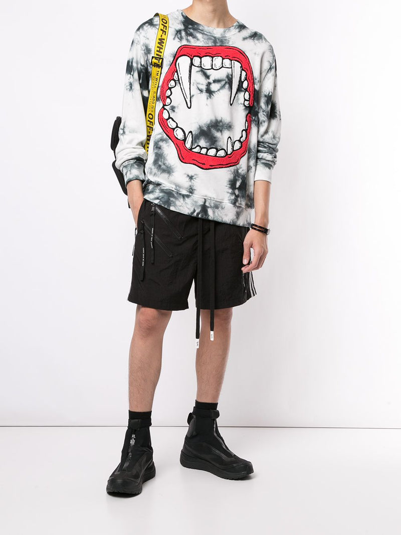 FANGS CREWNECK OFF WHITE TIE DYE