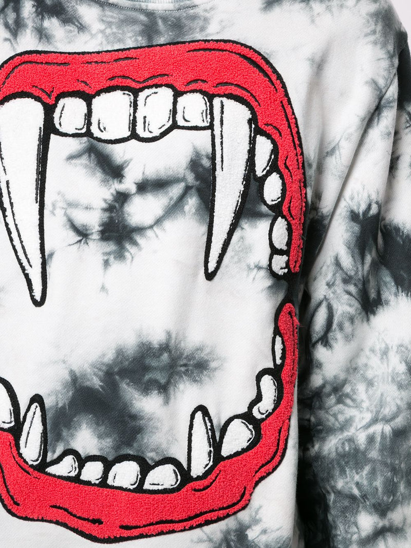 FANGS CREWNECK OFF WHITE TIE DYE