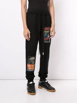 VINTAGE POSTER KNIT JOGGER BLACK