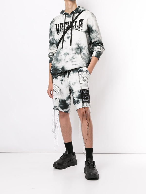 SKULL MYSTERY HOODIE OFF WHITE TIE DYE